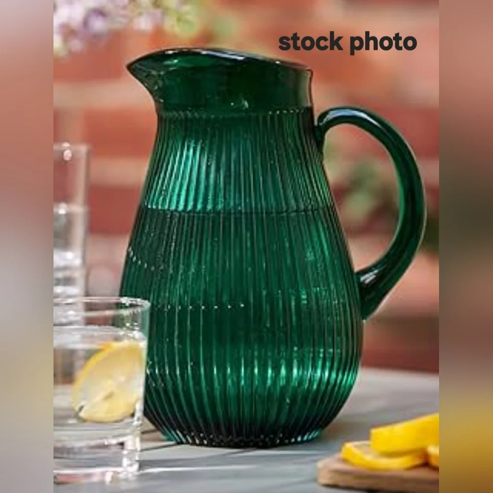 IKEA SALLSKAPLIG Glass Pitcher,  Teal Green 2 L (68 Oz)